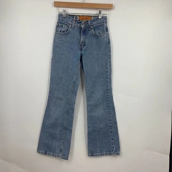 Levi's Girls Silver Tab Vintage Flare 100% Cotton Classic Jeans Size 10 - Picture 1 of 11